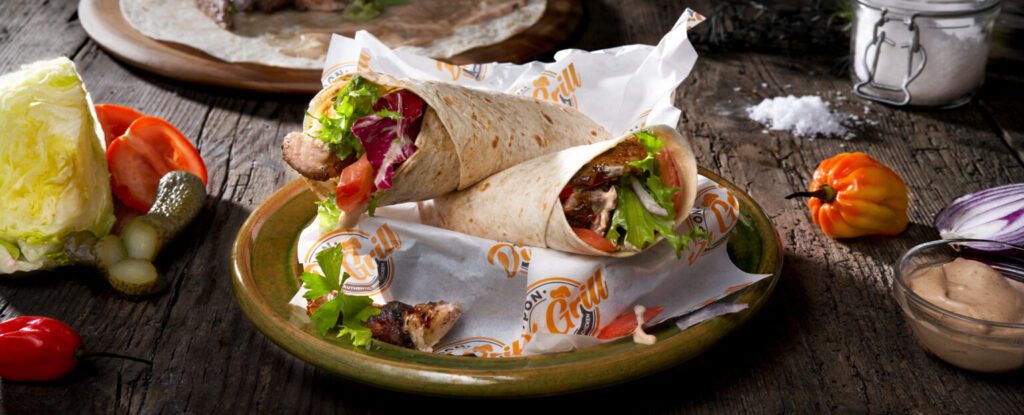 Jerk chicken wrap from Pon Di Grill Birmingham